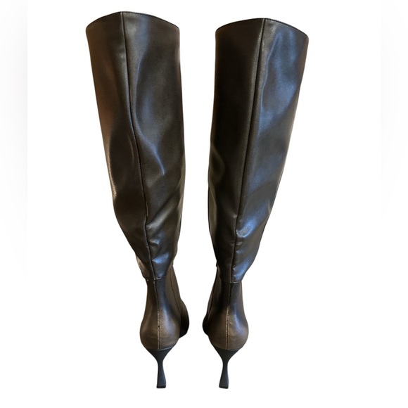 Oasis Society Pull On Pointed Toe Knee High Boots Faded Black Womens Size 10 - Picture 7 of 15